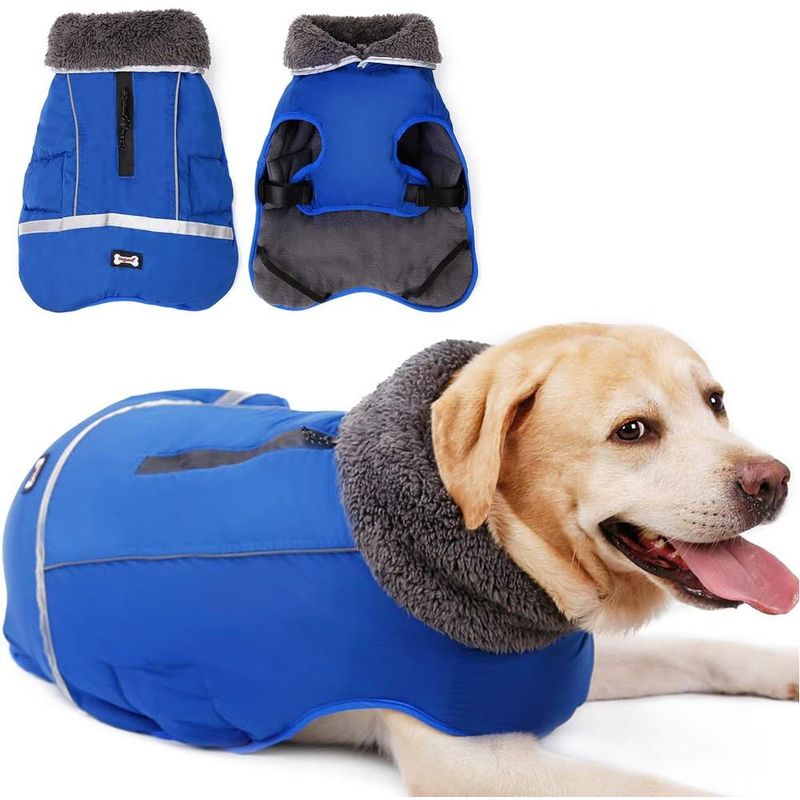 MCBOSON Wasserdichter und winddichter Hundemantel für kaltes Wetter