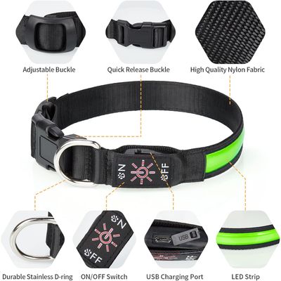 MCBOSON Collier LED Rechargeable Chien, Collier Lumineux