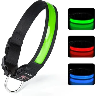 MCBOSON Collier LED Rechargeable Chien, Collier Lumineux