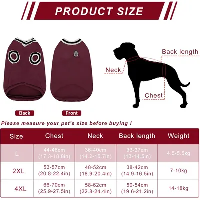 MCBOSON Suéteres de invierno para perros, ropa de punto MCBOSON Suéteres de invierno para perros, ropa de punto