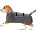 MCBOSON Peignoir Chien Microfibre Absorbant, Serviette pour Chiens Moyens