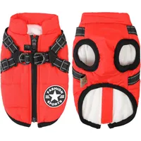2-in-1 wasserdichter Wintermantel für Hunde mit Geschirr