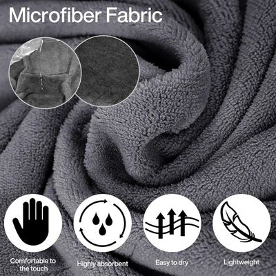 MCBOSON Peignoir Chien Microfibre, Serviette Absorbante Séchage Rapide