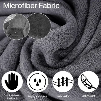 MCBOSON Peignoir Chien Microfibre, Serviette Absorbante Séchage Rapide