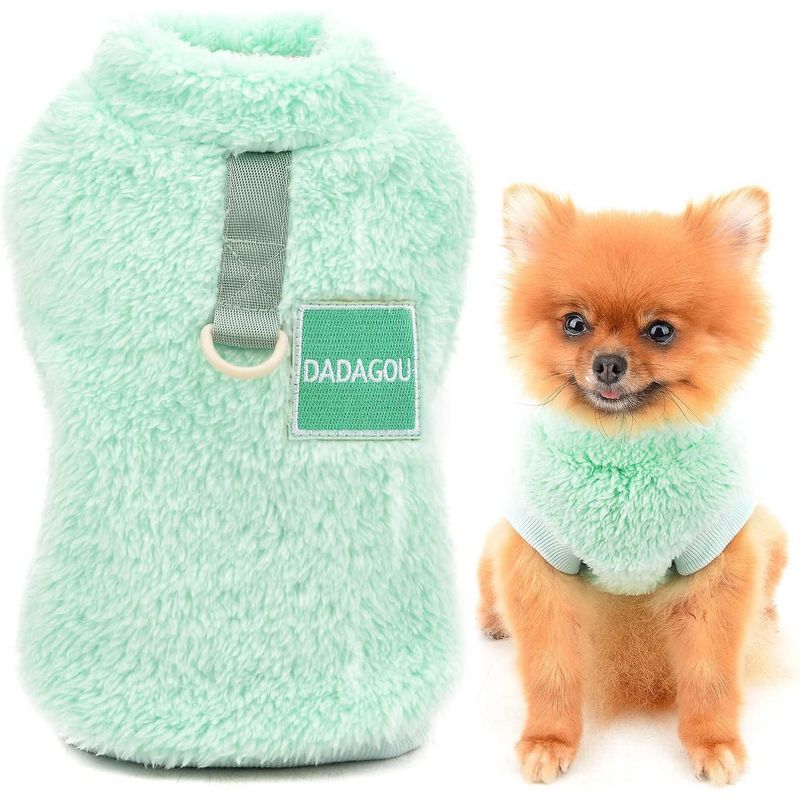 MCBOSON Sherpa-Fleece-Hundepullover, Rollkragen mit D-Ring