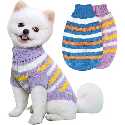 MCBOSON  Pull Col Roulé pour Petit Chien, Pull Hiver Tricoté