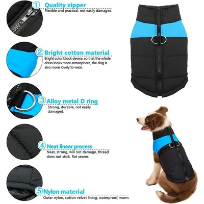 MCBOSON Daunenjacke für Hunde, Winter, warm, Kleidung, Jacke, Weste MCBOSON Daunenjacke für Hunde, Winter, warm, Kleidung, Jacke, Weste