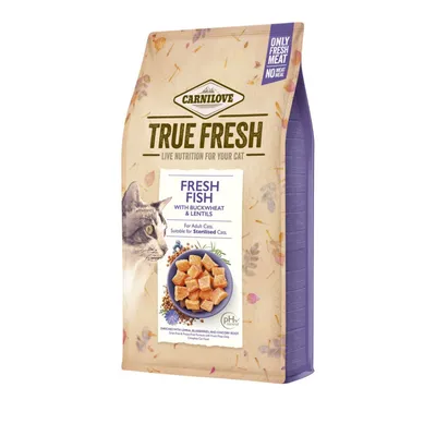 Carnilove - Croquettes Sans Céréales True Fresh au Poisson pour Chat 1.8kg