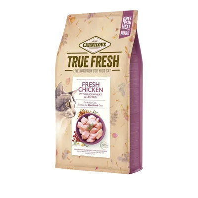 Carnilove - Croquettes Sans Céréales True Fresh au Poulet pour Chat 1.8kg