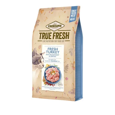 Carnilove - Croquettes Sans Céréales True Fresh à la Dinde pour Chat 1.8kg Carnilove - Croquettes Sans Céréales True Fresh à la Dinde pour Chat 1.8kg