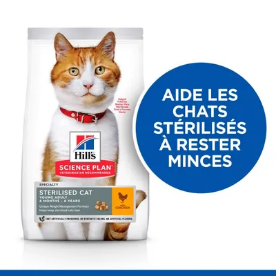 HILL'S -   CHAT SCIENCE PLAN STERILISED YOUNG ADULT POULET