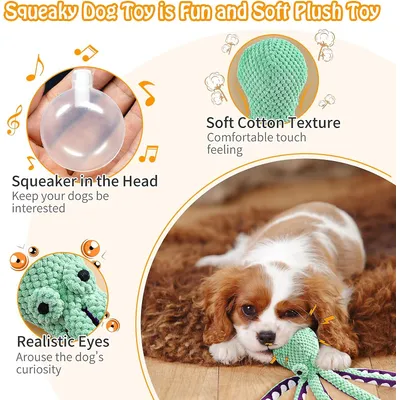 MCBOSON Pieuvre couinante pour chien