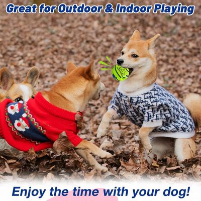 MCBOSON Jouet Squeaky Ball en TPR pour chien