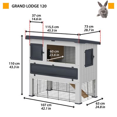 Ferplast Clapier Grand Lodge 120 Plastique 57085360