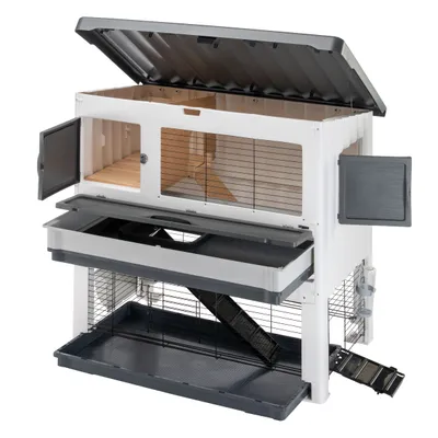 Ferplast Clapier à lapin en résine thermoplastique à deux GRAND LODGE