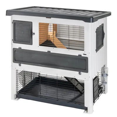 Ferplast Clapier à lapin en résine thermoplastique à deux GRAND LODGE