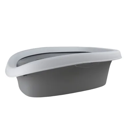 Stefanplast - Bac a litière sprint 10 gris pierre 31 x 43 x 14 h pour chat