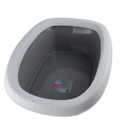 Stefanplast - Bac a litière sprint 10 gris pierre 31 x 43 x 14 h pour chat