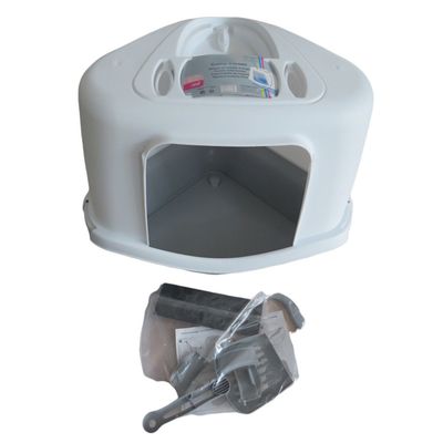 Maison de toilette Corner, 54 x 40 x 40 cm cm, hauteur 40 cm, gris pierre,