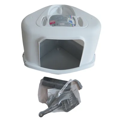 Maison de toilette Corner, 54 x 40 x 40 cm cm, hauteur 40 cm, gris pierre,