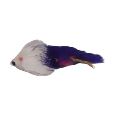 zolux - 3 souris à plume  multi couleur jouet pour chat