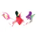 3 souris à plume multi couleur jouet pour chat