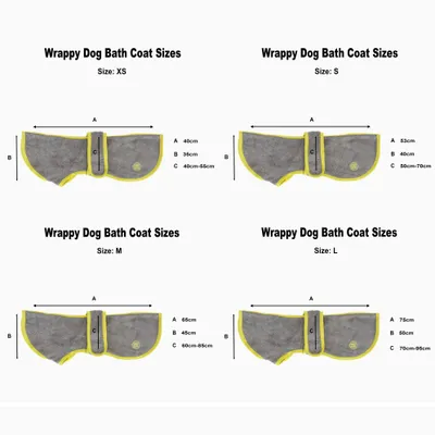 Pet and Co Chien Ensemble de spa manteau de bain et gants Wrappy