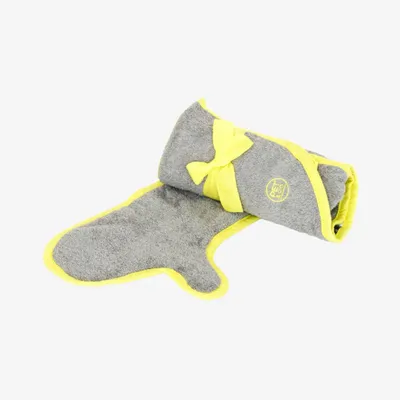 Pet and Co Chien Ensemble de spa manteau de bain et gants Wrappy