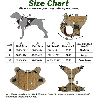 MCBOSON  Harnais tactique pour chien