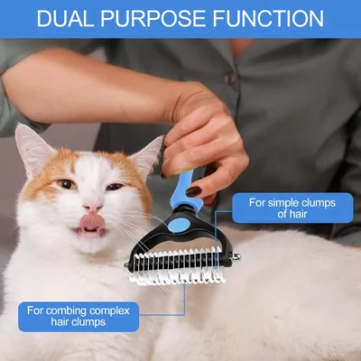 MCBOSON Brosse pour Chien Double Face 17+9 Dents