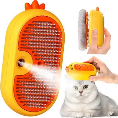 MCBOSON Brosse autonettoyante à vapeur pour chat et chien