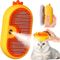 MCBOSON Brosse autonettoyante à vapeur pour chat et chien Jaune
