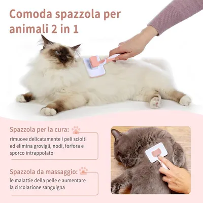 MCBOSON Brosse autonettoyante pour chiens et chats MCBOSON Brosse autonettoyante pour chiens et chats