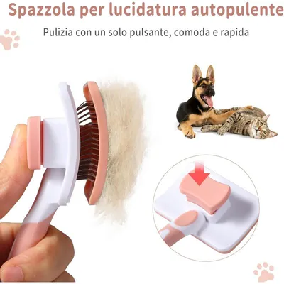 MCBOSON Brosse autonettoyante pour chiens et chats MCBOSON Brosse autonettoyante pour chiens et chats