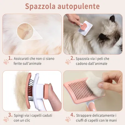 MCBOSON Brosse autonettoyante pour chiens et chats