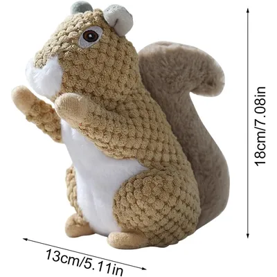 Jouet en peluche en forme d'écureuil pour chien