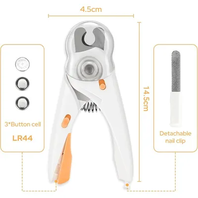 MCBOOSN Coupe Ongle Chien avec Éclairage LED