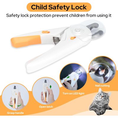 MCBOOSN Coupe Ongle Chien avec Éclairage LED