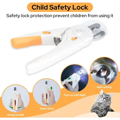 MCBOOSN Coupe Ongle Chien avec Éclairage LED