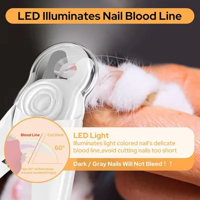 MCBOOSN Coupe Ongle Chien avec Éclairage LED
