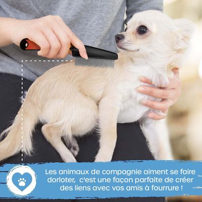 MCBOSON  Peigne Anti Puces pour Chat 15 cm