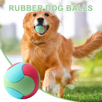 MCBOSON Lot de 3 balles en caoutchouc pour chien