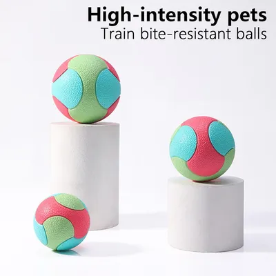 MCBOSON Lot de 3 balles en caoutchouc pour chien