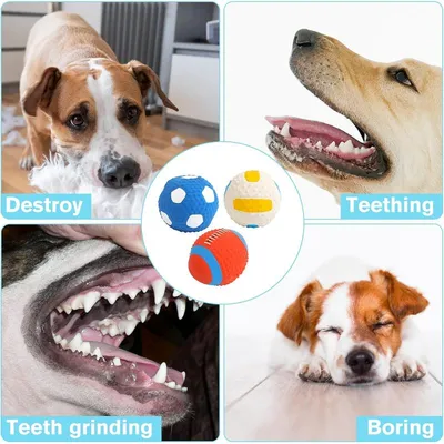 MCBOSON 3-teiliges Quietschball-Set für Hunde, interaktive Hundebälle MCBOSON 3-teiliges Quietschball-Set für Hunde, interaktive Hundebälle