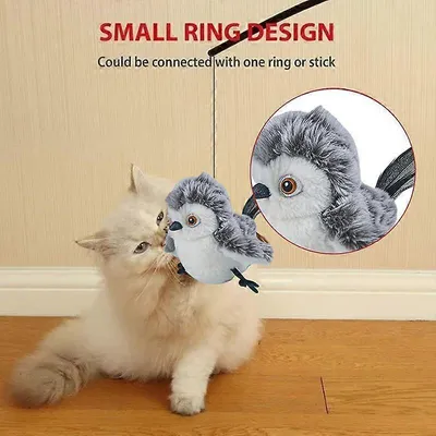 MCBOSON  Jouet en peluche pour chat - Oiseau interactif