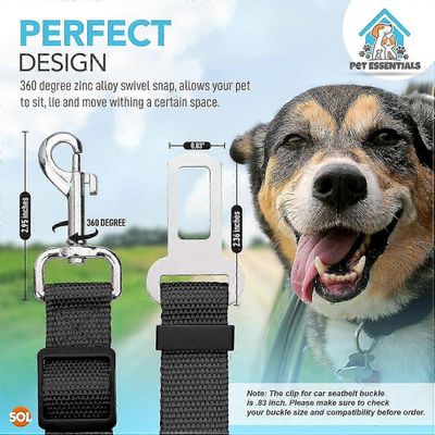 MCBOSON Cinturón de seguridad para perros (paquete de 2)