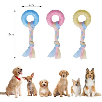 Ensemble de 3 Jouets à Mâcher pour Chiots MCBOSON