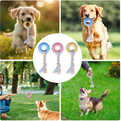 Ensemble de 3 Jouets à Mâcher pour Chiots MCBOSON