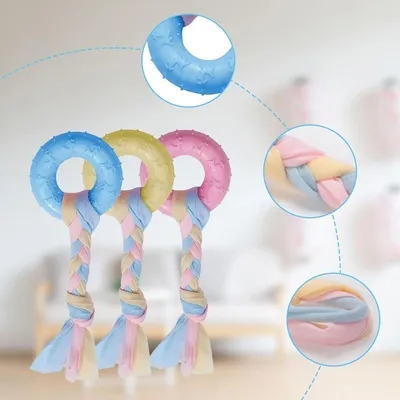 Ensemble de 3 Jouets à Mâcher pour Chiots MCBOSON