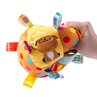 Ballon en peluche avec clochettes Jouet à mâcher amusant